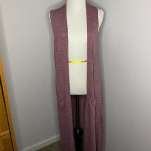 NWT Agnes & Dora Mauve Vest Duster